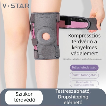 Állítható nyomású szilikon ütéscsillapító térdvédők, kosárlabdához, kerékpározáshoz és kültéri sportokhoz