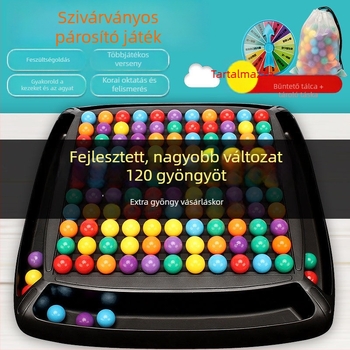 80 gyöngyös fejlesztő társasjáték gyerekeknek — koncentrációfejlesztés, szülő–gyermek interakció, műanyag kivitel, 4–14 éveseknek