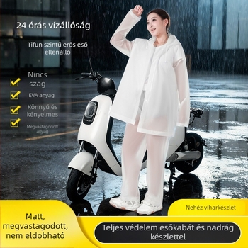 Jinyao Két részes esőkabát poncsó felnőtteknek, EVA anyag, normál vastagság, logó nyomtatásával testre szabható