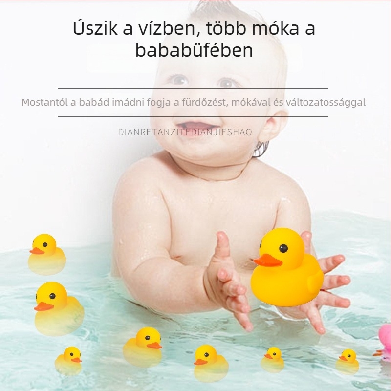 Vinil kacsa fürdőjáték – összenyomás és kiabálás funkció, vinil anyag, 4–6 éveseknek