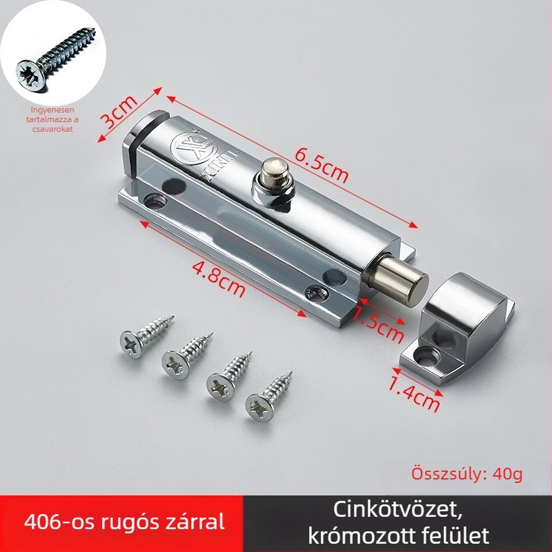 Rejtett csap zár ajtókhoz — rozsdamentes acél, drótkorongolt felület, modern egyszerű stílus