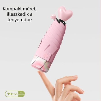 Összecsukható esernyő 6 bordával, kézi nyitás/zárás, Impact Cloth 190t anyagú szövet, vas szár