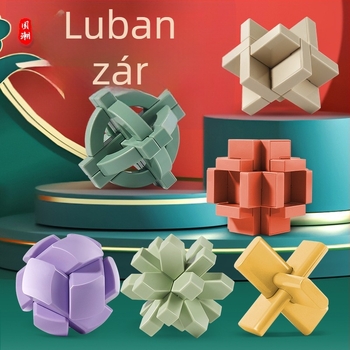 Kongming Lock/Luban Lock - műanyag logikai puzzle 7–14 éves gyermekeknek, kikapcsolási mechanizmus, kategória: zár-puzzle, testreszabás elérhető