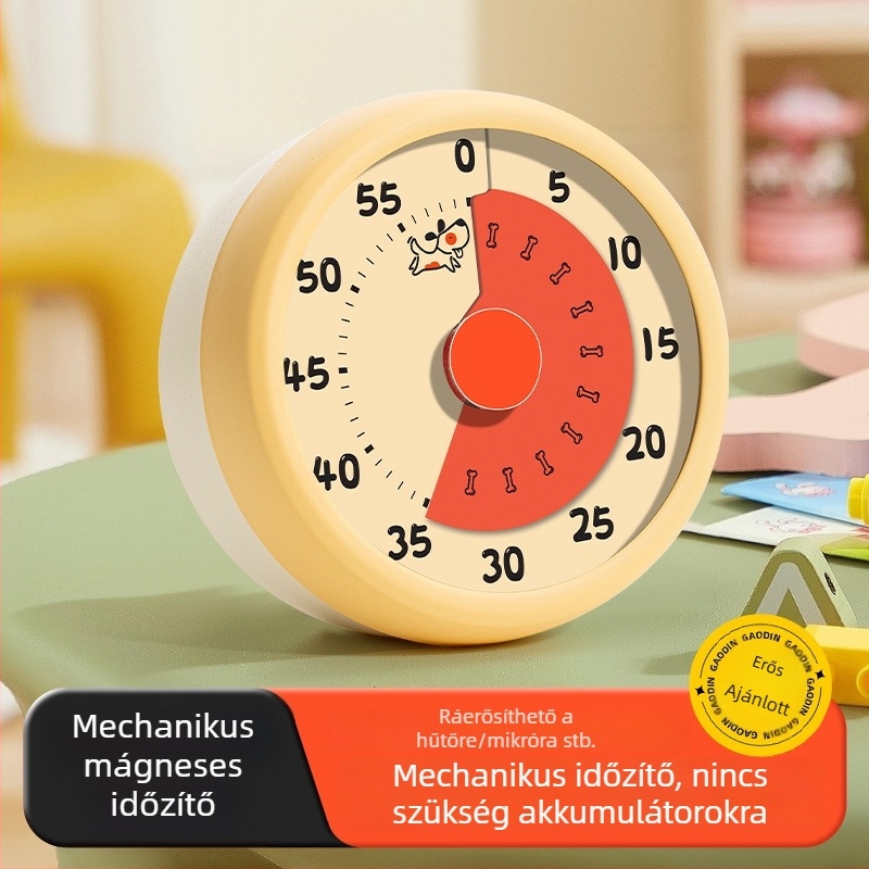 Gyerekeknek szánt mechanikus időmérő digitális kijelzővel, alumínium ötvözet burkolat, kronográf, kézi felhúzás