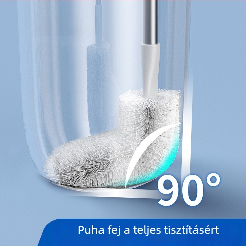 Vödörtisztító kefé palackozott és ásványvíz adagolóhoz, 360° hosszú nyéllel