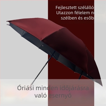 Üzleti stílusú esernyő 10 acél bordával, megerősített, vastagított konstrukció, automatikus nyitás, szélálló, logónyomtatás