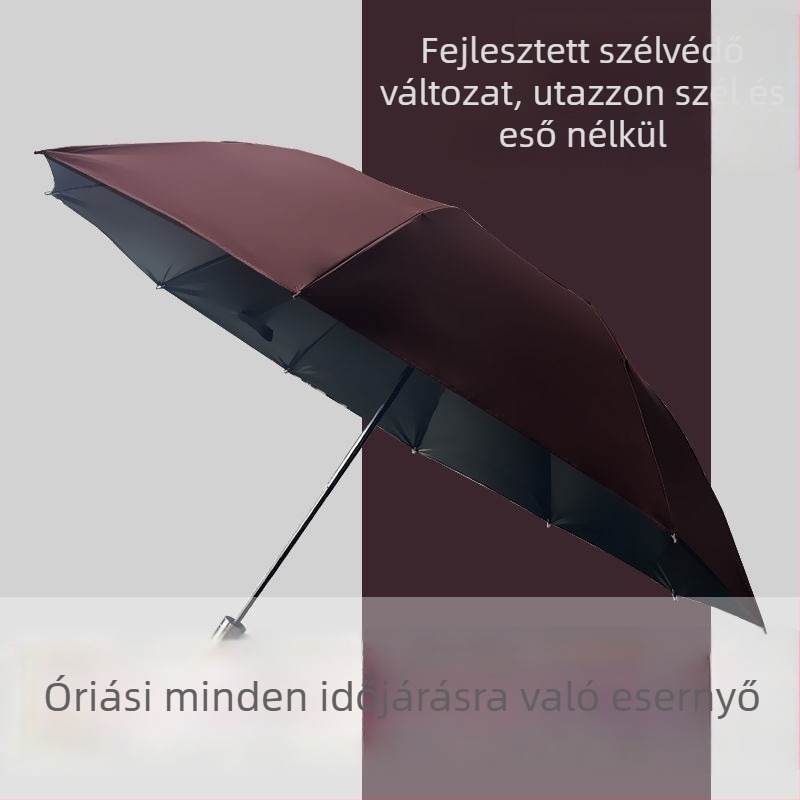 Üzleti stílusú esernyő 10 acél bordával, megerősített, vastagított konstrukció, automatikus nyitás, szélálló, logónyomtatás