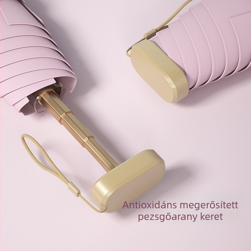 Női UV-védett lapos összecsukható esernyő – mini zseb esernyő esőre és napsütésre
