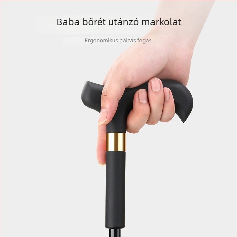 Bot-stílusú esernyő UV védelemmel, vízálló és csúszásmentes fogantyúval; 8 merevítő rostból álló váz, automata nyitás, vas tengely, UPF 50+