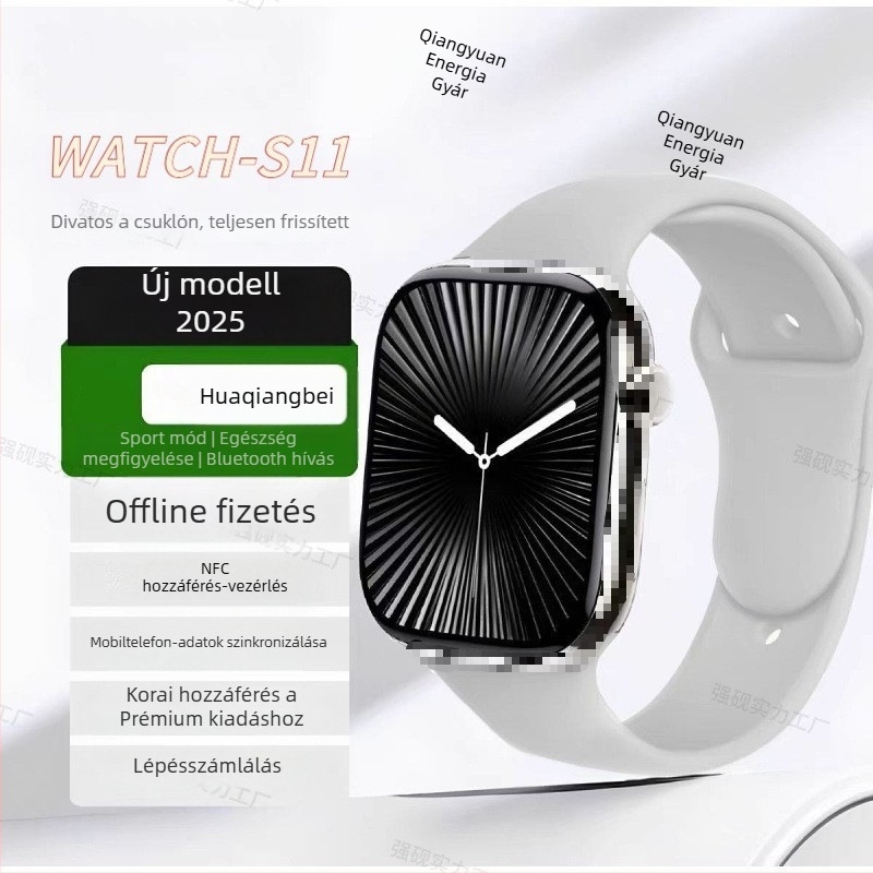 Okosóra Bluetooth hívásokkal, NFC-vel, pulzusmérés, oxigénszint mérés, AMOLED kijelző