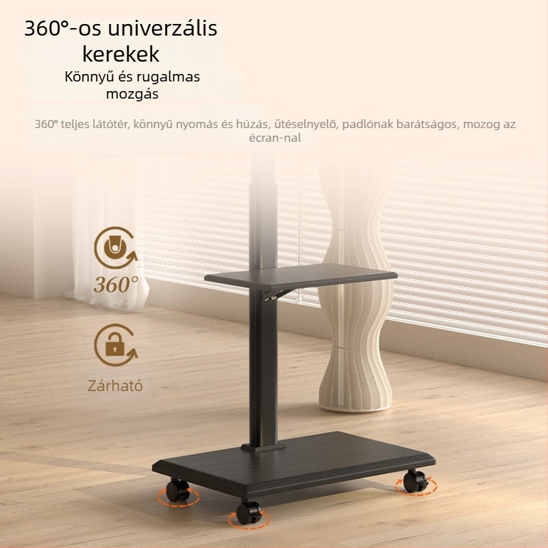 TV állvány magasságállító, mechanikus vezérléssel, hidegen hengerelt acélból, modell M55_, 15 kg+ teherbírás