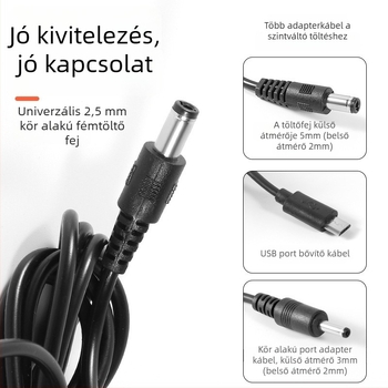 Kerek lyukú digitális Mérlegekhez való töltő LED-indikátorral, bemenet DC12-24V, kimenet DC6-12V, KC tanúsítvány, Sorozat: Digitális mérlegek töltője