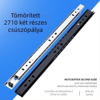 Kétrészes csúszó vezető bútorokhoz | acél, elektroforezises felületkezelés, modell YF2710, könnyű luxus stílus, testreszabható feldolgozás