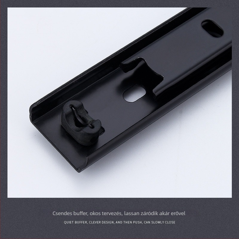 Kétrészes csúszó vezető bútorokhoz | acél, elektroforezises felületkezelés, modell YF2710, könnyű luxus stílus, testreszabható feldolgozás