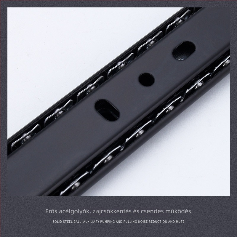 Kétrészes csúszó vezető bútorokhoz | acél, elektroforezises felületkezelés, modell YF2710, könnyű luxus stílus, testreszabható feldolgozás