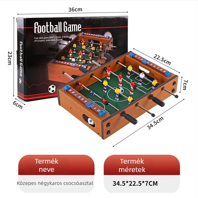 Asztali futball Natty art, MDF, lábtámasz, kéz-szem koordináció fejlesztése