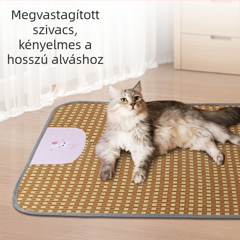 Hűsítő matrac kutyáknak és macskáknak – nyári alvó matrac ratánból