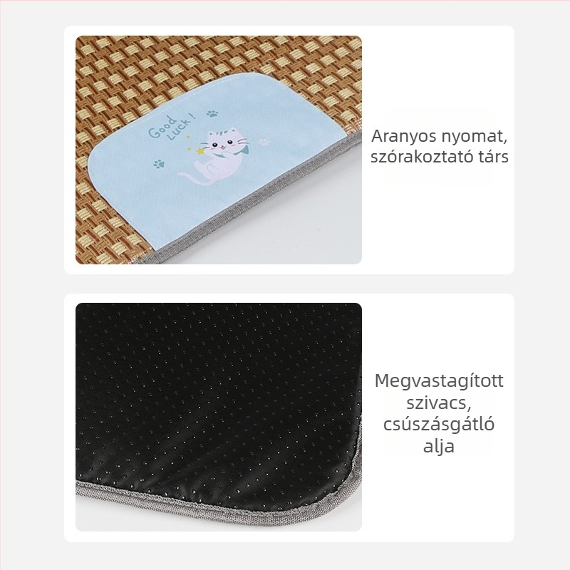 Hűsítő matrac kutyáknak és macskáknak – nyári alvó matrac ratánból