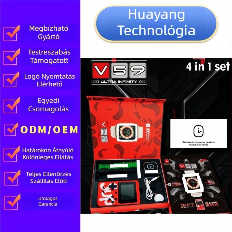 Okosóra játékkonzollal, Bluetooth hívásokkal, lépésszámlálóval, szívritmus- és oxigénmonitorozással, alvásfigyeléssel