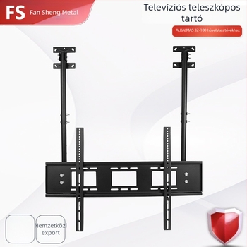 Kettős kijelzős mennyezeti TV-tartó, forgó, teleszkópos, okostévékhez
