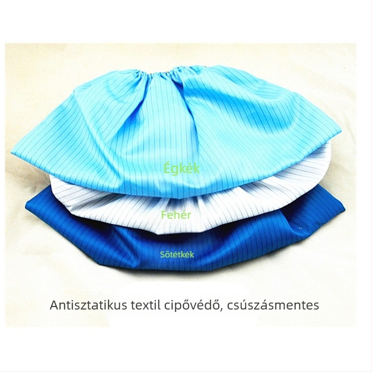 Textil cipővédők logóval hímzéssel, újrahasználhatóak, csúszásmentes, kopásálló és szennyeződés elleni védelem