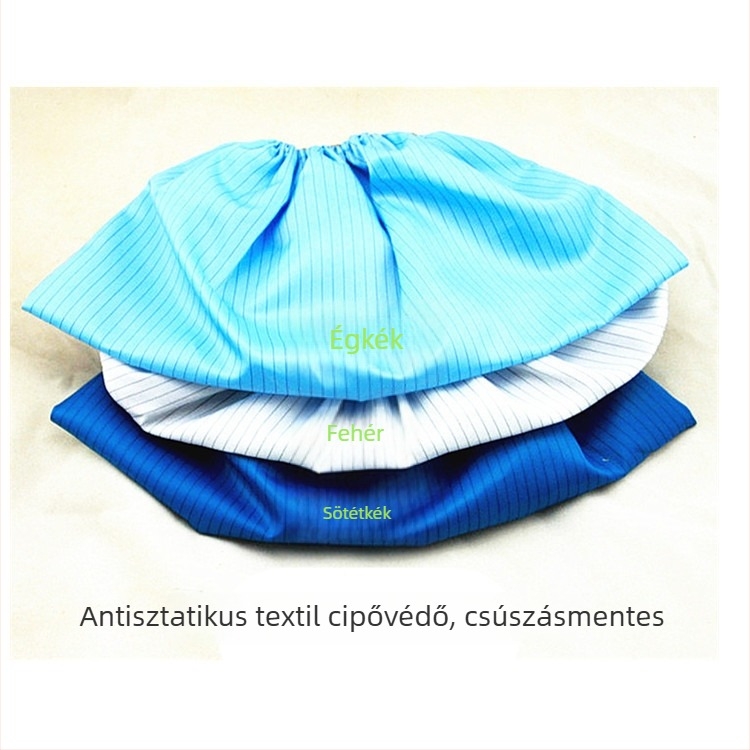 Textil cipővédők logóval hímzéssel, újrahasználhatóak, csúszásmentes, kopásálló és szennyeződés elleni védelem