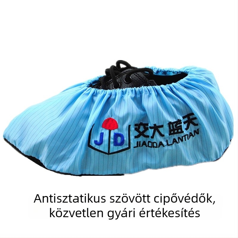 Textil cipővédők logóval hímzéssel, újrahasználhatóak, csúszásmentes, kopásálló és szennyeződés elleni védelem