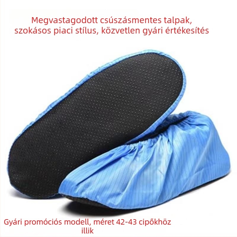 Textil cipővédők logóval hímzéssel, újrahasználhatóak, csúszásmentes, kopásálló és szennyeződés elleni védelem