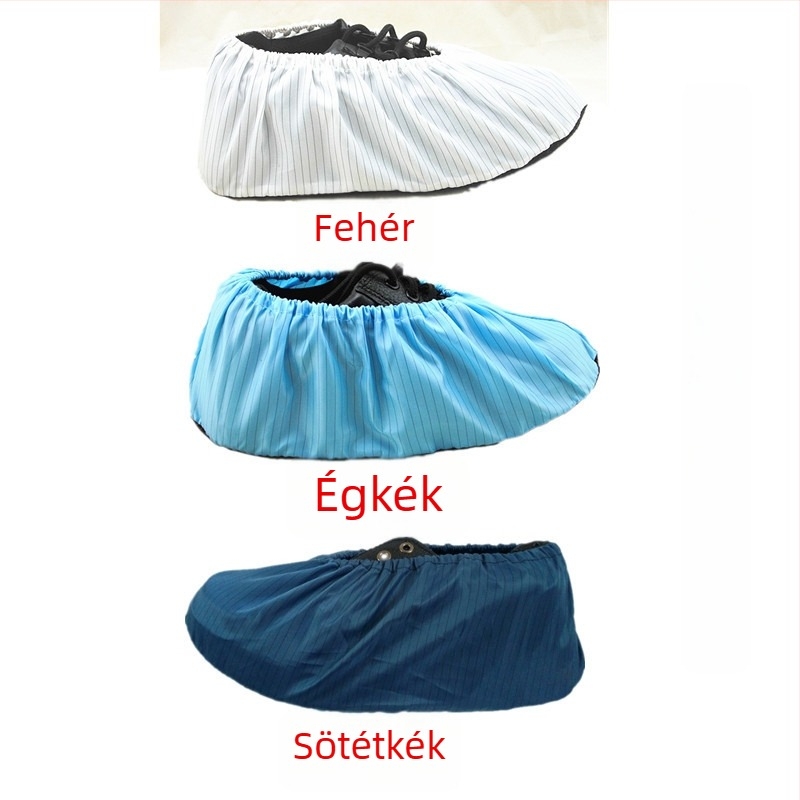 Textil cipővédők logóval hímzéssel, újrahasználhatóak, csúszásmentes, kopásálló és szennyeződés elleni védelem