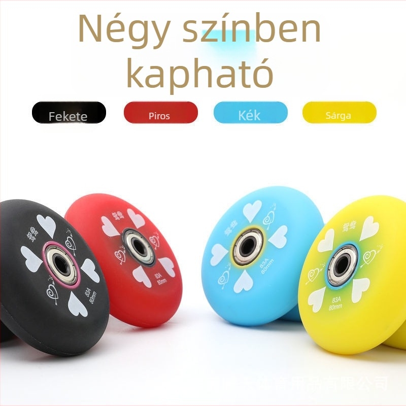 PU gumi görkorcsolya kerék – kopásálló, egysoros kerék