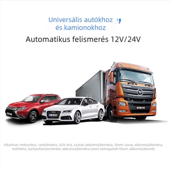 Hipws univerzális 12-24V akkumulátortöltő, intelligens automata töltés automatikus kikapcsolással, bemenet AC 90-240V, kimenet 4.2-29V