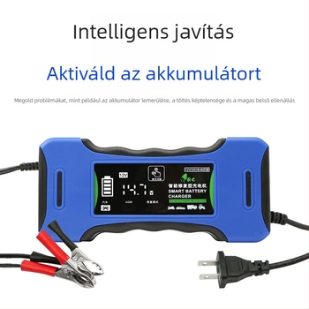 Hipws univerzális 12-24V akkumulátortöltő, intelligens automata töltés automatikus kikapcsolással, bemenet AC 90-240V, kimenet 4.2-29V