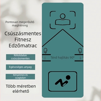 Vastagított és szélesített hasizomtorna matrac, TPE anyagú jóga matrac, 8 mm, 1 kg, csúszásmentes és kopásálló jóga- és edzés céljára