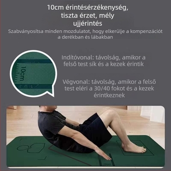 Vastagított és szélesített hasizomtorna matrac, TPE anyagú jóga matrac, 8 mm, 1 kg, csúszásmentes és kopásálló jóga- és edzés céljára