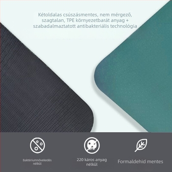 Vastagított és szélesített hasizomtorna matrac, TPE anyagú jóga matrac, 8 mm, 1 kg, csúszásmentes és kopásálló jóga- és edzés céljára
