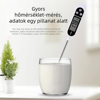 Digitális hőmérő konyhai és babafürdőhöz — folyadékok: víz, tej, tea, étel