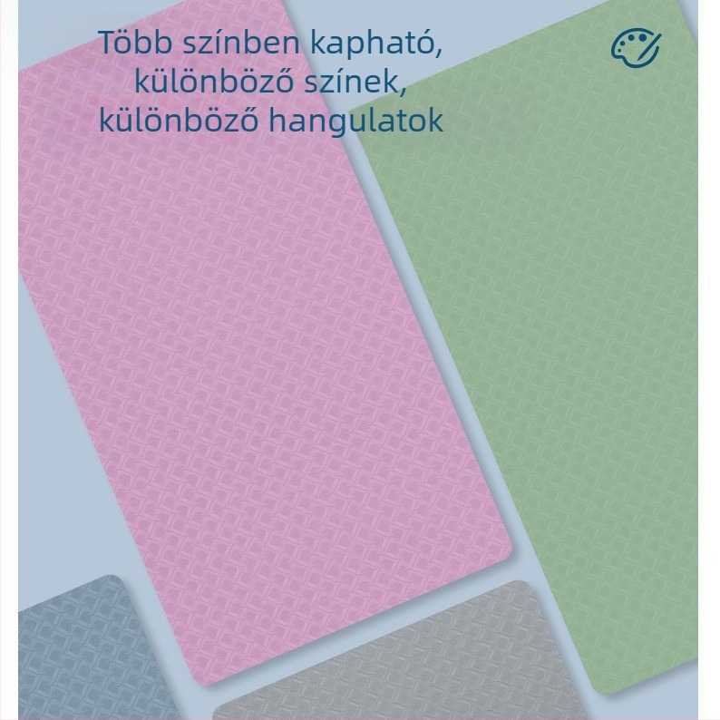 TPE családi dupla jóga matrac, széles és vast, otthoni edzéshez; ütéscsillapító és hangszigetelő, 10 mm, méretek: 200×140/200×120/200×100