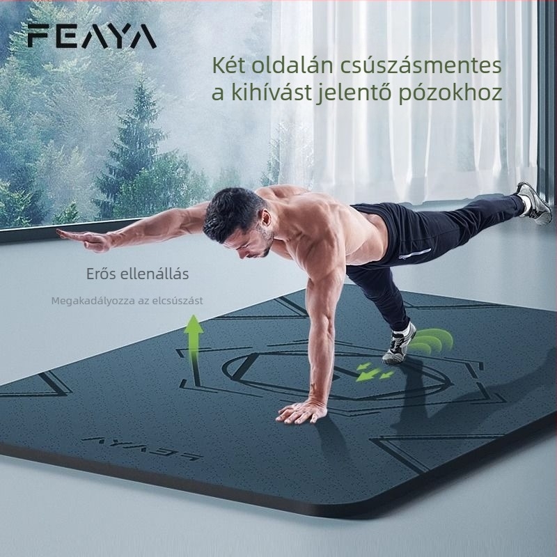 Jóga matrac – rendkívül vastag és csúszásmentes, hangszigetelt és ütésálló; anyag: TPE, vastagság: 4.5 mm, súly: 2 kg, márka: ai
