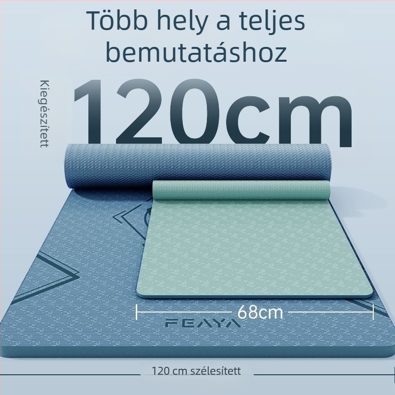 Jóga matrac – rendkívül vastag és csúszásmentes, hangszigetelt és ütésálló; anyag: TPE, vastagság: 4.5 mm, súly: 2 kg, márka: ai