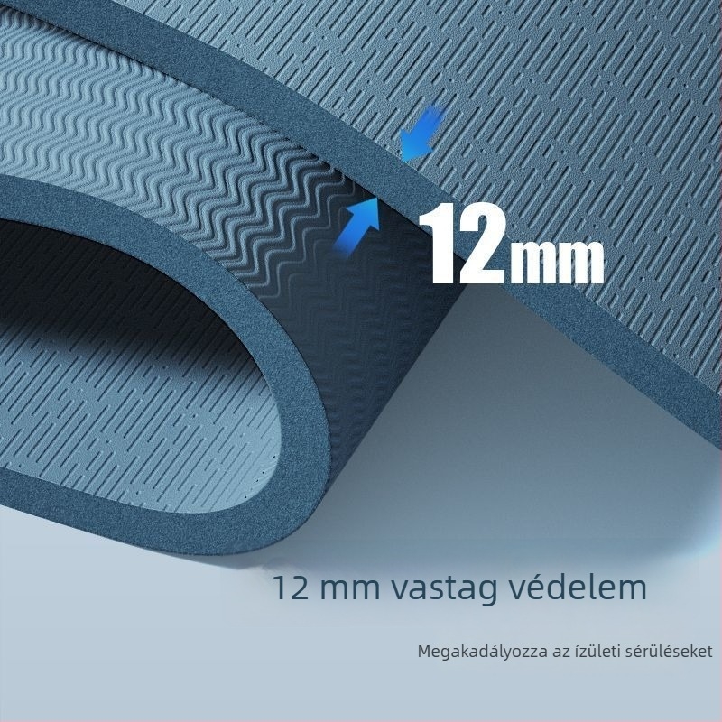 Jóga matrac – rendkívül vastag és csúszásmentes, hangszigetelt és ütésálló; anyag: TPE, vastagság: 4.5 mm, súly: 2 kg, márka: ai