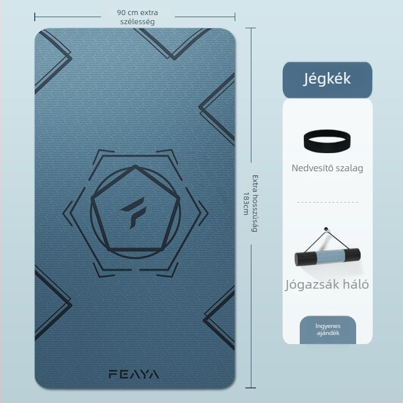 Jóga matrac – rendkívül vastag és csúszásmentes, hangszigetelt és ütésálló; anyag: TPE, vastagság: 4.5 mm, súly: 2 kg, márka: ai