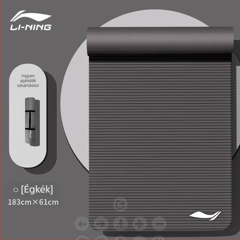 Li Ning jóga matrac edzéshez — EVA, 8 mm, 1 kg, csúszásmentes, széles és vastag kivitel