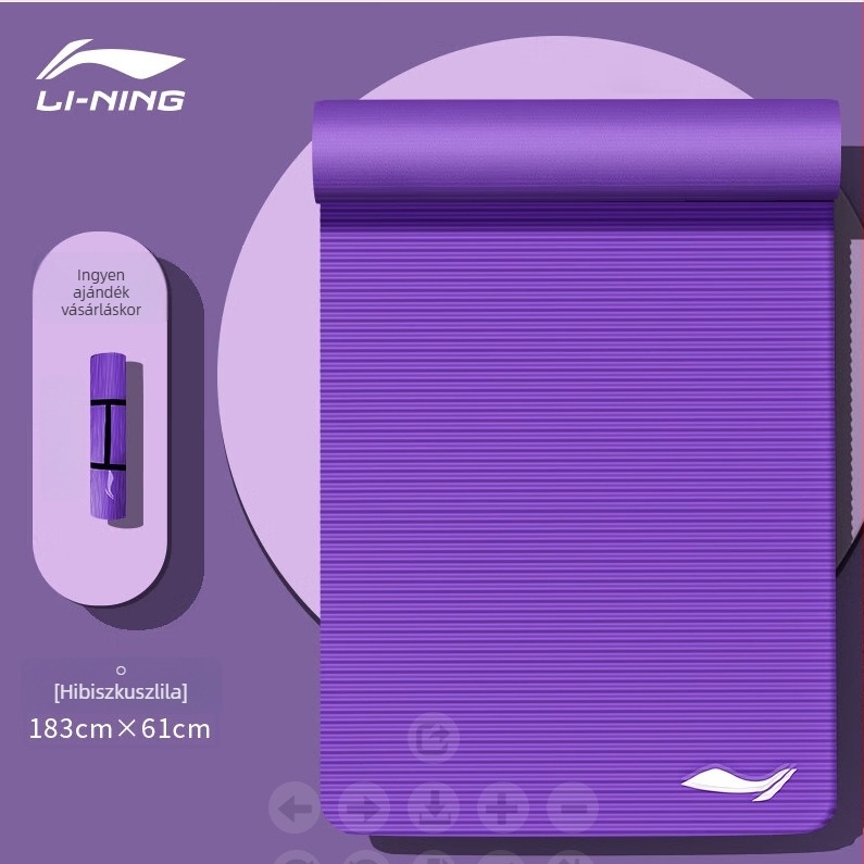 Li Ning jóga matrac edzéshez — EVA, 8 mm, 1 kg, csúszásmentes, széles és vastag kivitel