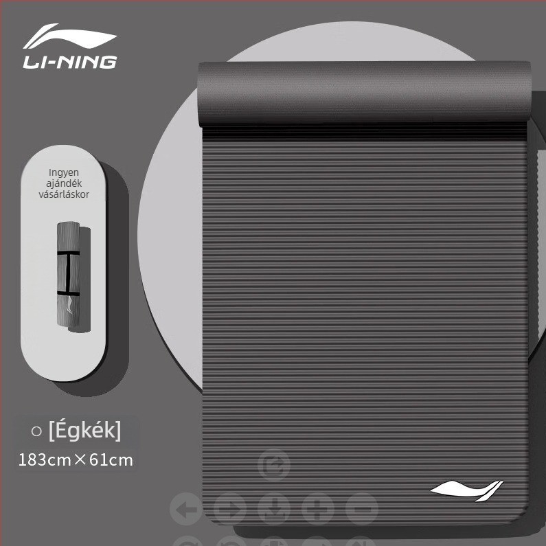Li Ning jóga matrac edzéshez — EVA, 8 mm, 1 kg, csúszásmentes, széles és vastag kivitel