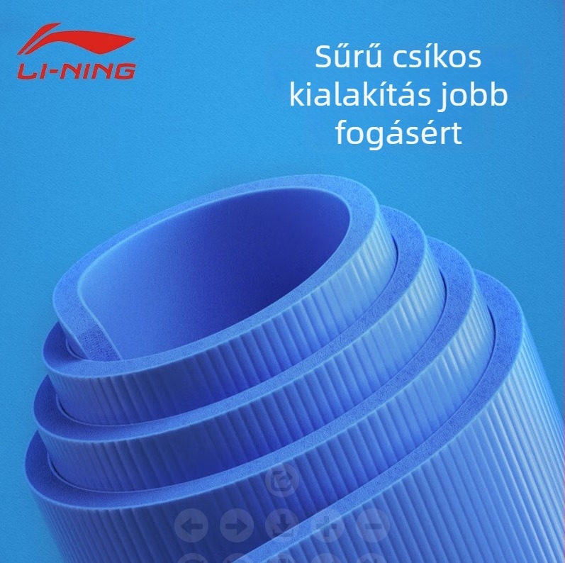 Li Ning jóga matrac edzéshez — EVA, 8 mm, 1 kg, csúszásmentes, széles és vastag kivitel