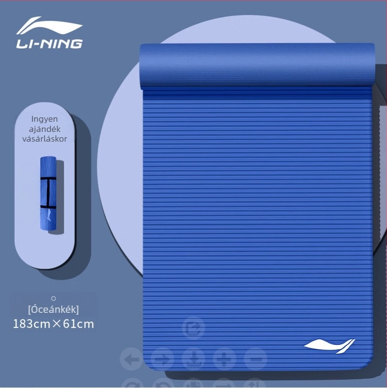 Li Ning jóga matrac edzéshez — EVA, 8 mm, 1 kg, csúszásmentes, széles és vastag kivitel
