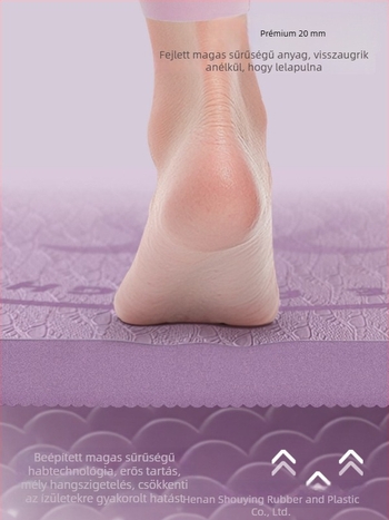 Vezeték nélküli ugráló matrac – ütéscsillapító, vastagított, hangtompító, csúszásmentes, kerek otthoni fitnesz matrac (TPE, 1000 g, vastagság 6/8/10/12/15/20 mm, csíkos minta)