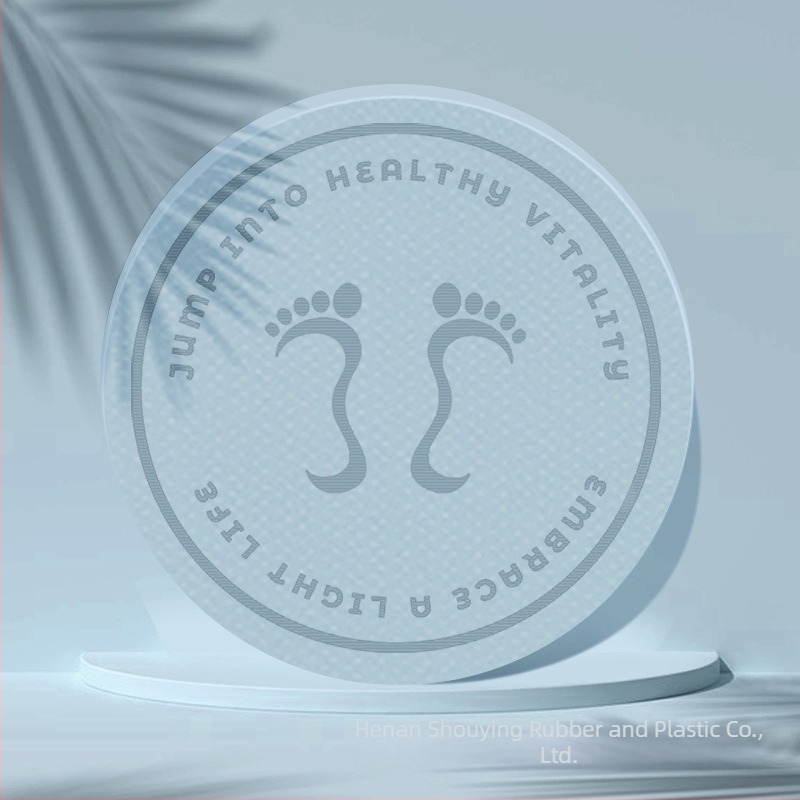 Vezeték nélküli ugráló matrac – ütéscsillapító, vastagított, hangtompító, csúszásmentes, kerek otthoni fitnesz matrac (TPE, 1000 g, vastagság 6/8/10/12/15/20 mm, csíkos minta)