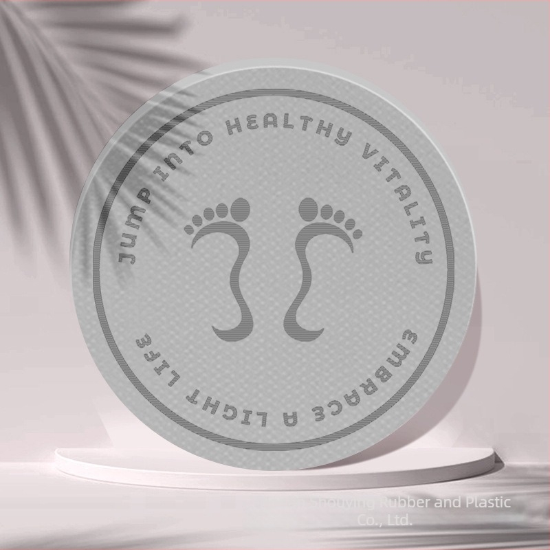 Vezeték nélküli ugráló matrac – ütéscsillapító, vastagított, hangtompító, csúszásmentes, kerek otthoni fitnesz matrac (TPE, 1000 g, vastagság 6/8/10/12/15/20 mm, csíkos minta)