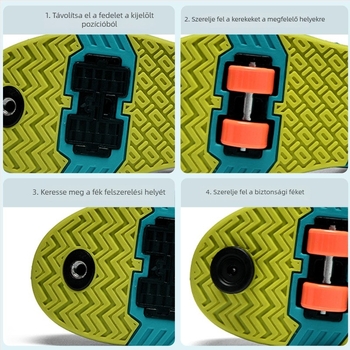 Guipishi Gyerekeknek Szánt Futócipő Dupla Sor PU Kerekekkel — Uniszex